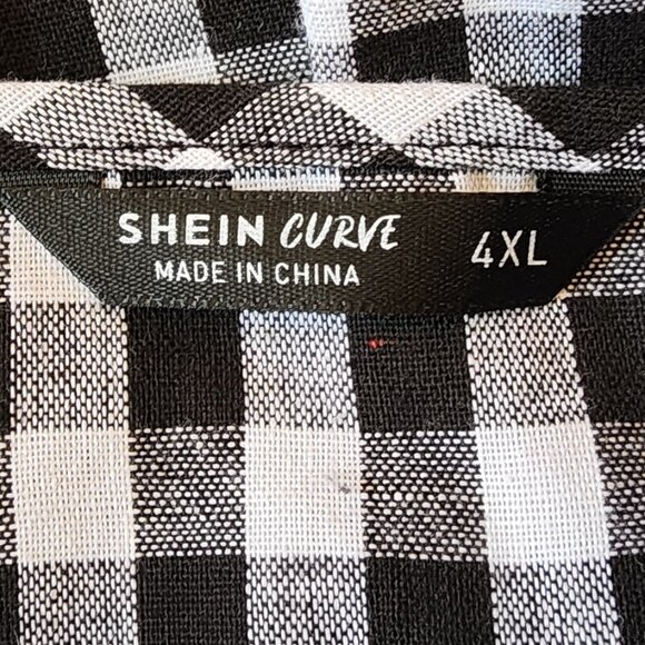 SHEIN - Frill Trim Gingham Dress 4XL (20) New - Picture 6 of 6